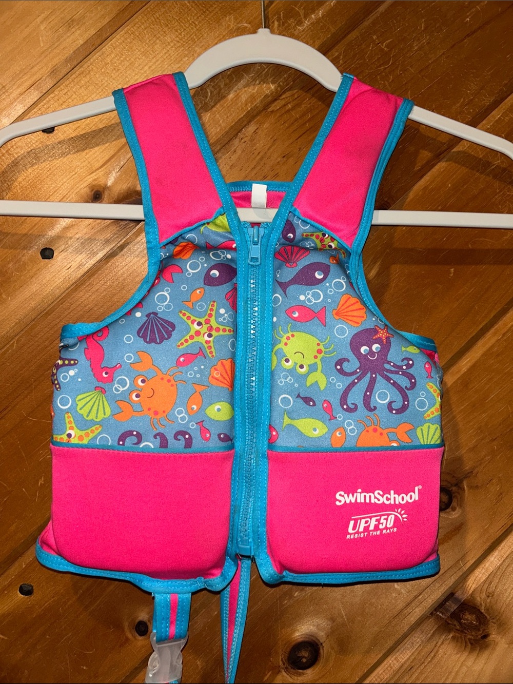 Swim school blue & pink children’s swim training vest